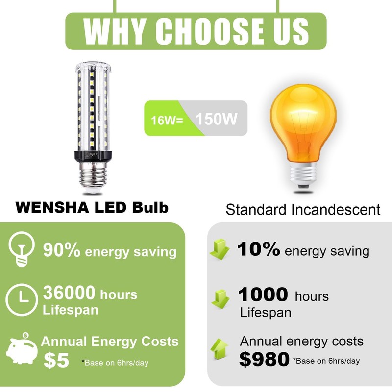 LED Light Bulb 100W Equivalent 1200 Lumen 3000K Warm White
