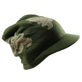 NY Lion Dread Knit Beanie Visor (Olive)