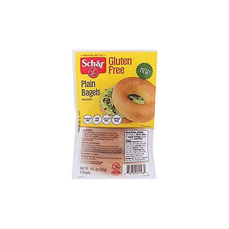 Schar Plain Bagels, Gluton Free, Preservative Free, Non Gmo, Lactose