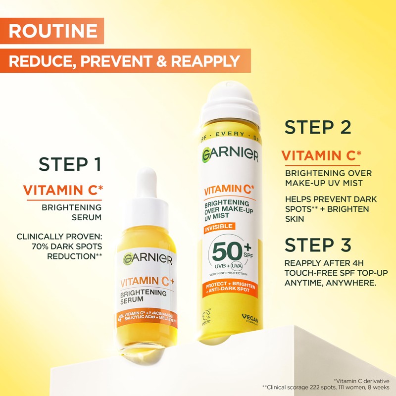 Garnier Garnier Vitamin C Brightening Over Make-Up UV Mist Invisible