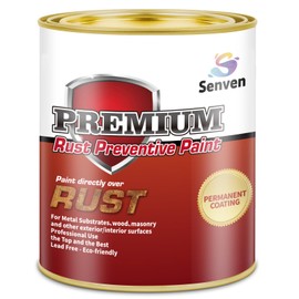 Rust-Stop and Corrosion Permanently Rust Preventive Coating Anti-Rust Automotive Rust Reformer for Metal & Seal, Rust Converter Non-Porous Protective Barrier High Gloss White Metallic Paint 35 Fl Oz