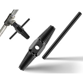 Lhbwhiz Double Head Screw Extractor Set, Left Extractor Removal Tool with Stick, Left Thread Extractor Pipe, Pipe Screw Extractor, Broken Screw Bolt Remover, for Valve Tap