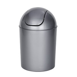 WENKO Swing top bin Economic in grey, PP, 20 x 20 x 30 cm