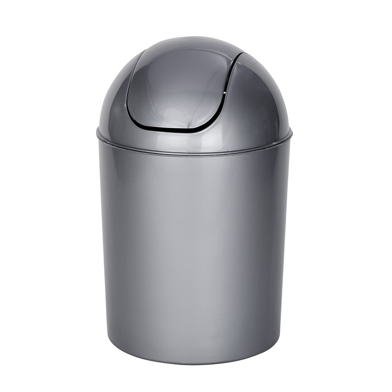 WENKO Swing top bin Economic in grey, PP, 20 x