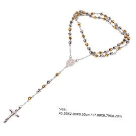 BIUDECO Baptism Boys/Girls Rosary Necklace Beads Catholic Prayer Necklace Stylish Chain for Women