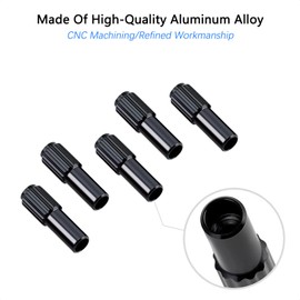 ALEOED 5 Pieces Bicycle Cable Adjusters, Bike Indexed Inline Cable Tension Adjuster Housing Screws Black