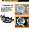 CNNELL Headlights Assembly Pair Compatible with Hyundai Elantra 2017-2018 Passenger