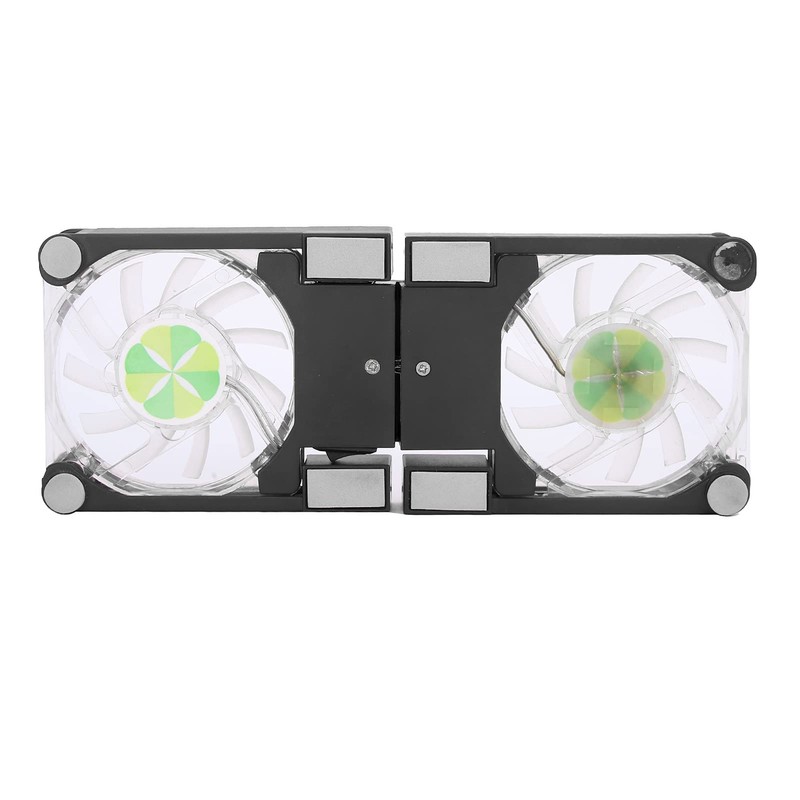 Computer Cooling Pad, Dual Fan Laptop Cooler LED Blue Light