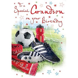 Regal Publishing Birthday Card Grandson - 9 x 6 inches,green|beige|yellow|red