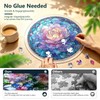 WACOCETOY Acrylic Puzzle Suncatcher DIY Transparent Flower Jigsaw 82 PCS