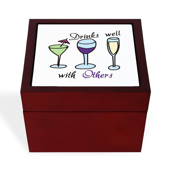 CafePress Drinks Well with Others Memory Keepsake Jewelry Box, 5"x5"x3.75"