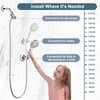 BRIGHT SHOWERS Strong Adhesive Shower Head Holder with Dual Angle