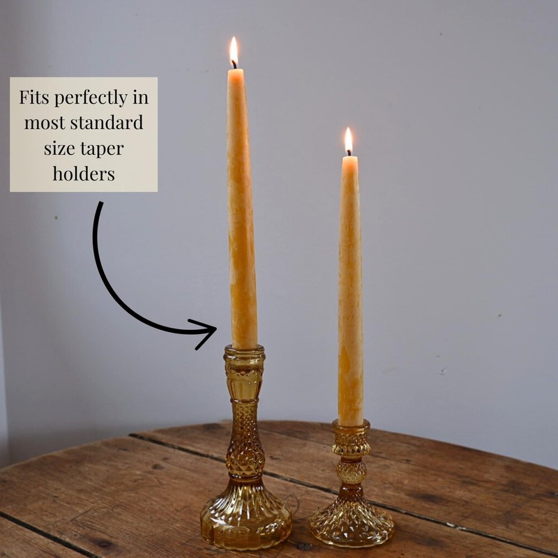 Candlestock Beeswax Taper Candles – Standard 7/8" Diameter, Pure 100%