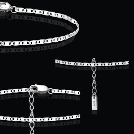 Fashion Anklet Silver, Classic Anklets Silver 925 Women, Flexible Adjustable Anklet, Waterproof Anklet for Women, Anklets for Women, Silver, Jewellery for Women and Girls, Sterling Silver