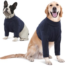 IDOMIK Dog Recovery Suit, Dog Surgery Recovery Suit Front Legs, Comfy Joint Leg Sleeves After Surgery, Elbow Braces Protector for Leg Injuries & Joint Pain, Cone Collar Alternatives,Navy,2XL