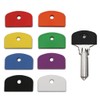 Set of 8 Coloured Large Square Headed Identifying Key caps