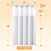 River Dream White Fabric Shower Curtain Set, Cotton Blend, Waffle