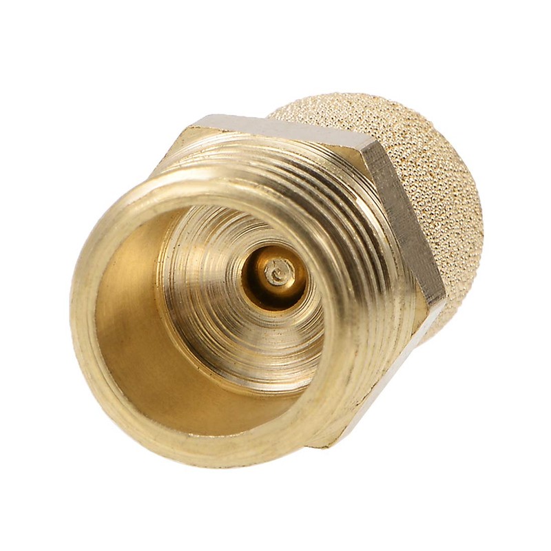 sourcingmap Top Adjustable Pneumatic Air Exhaust Silencer Muffler Copper 1/4