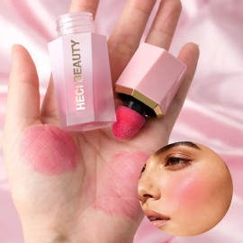 Rubor Líquido Mate Heci Beauty Tono Petal Con Aplicador Incorporado Alta Pigmentación Larga Duración