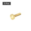 sourcing map Knurling Screws M5 x 20 mm Flat Brass
