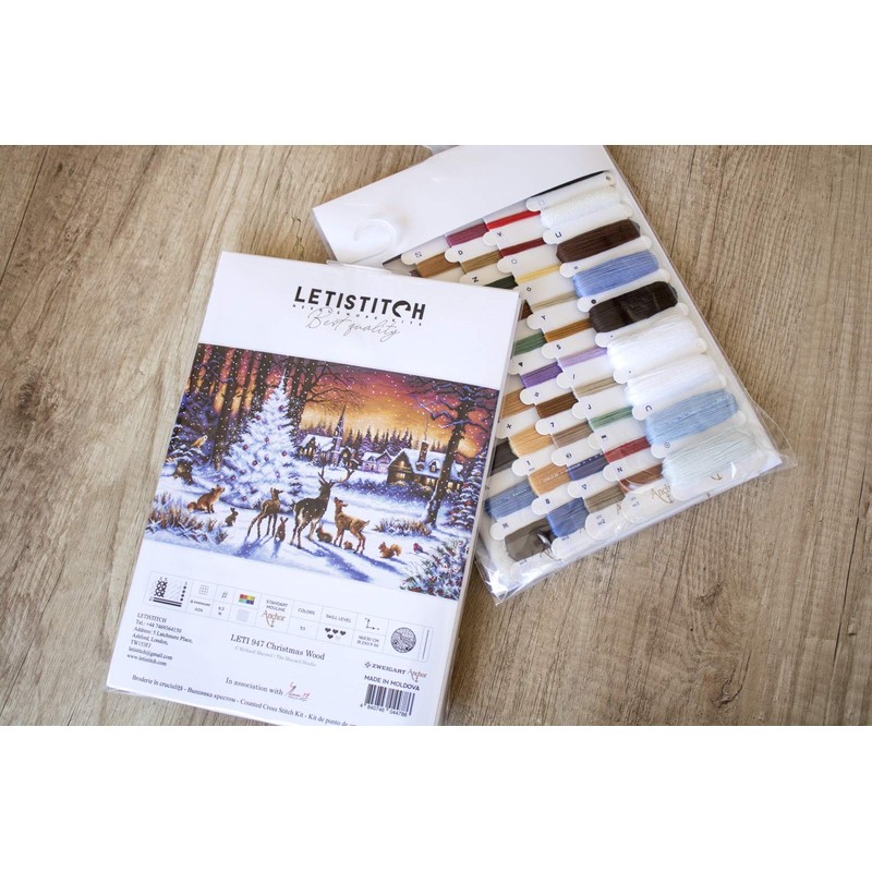 Letistitch Leti947 Cross Stitch Set, Multi-Colour, 46 x 30 cm