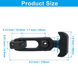 HARSKIYER Flexible Rubber T-Handle Latches, 2 Pack Toolbox Cooler Latch, Universal Rubber Hasp with Screws for Tool Cabinet, Vehicle Engine Hood, Locking System Accessories (Black)