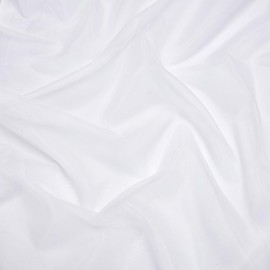 BENECREAT White Corset Mesh Fabric, 2.04×1.5m/80.3×59inch No Stretch Corsetry Fabric, Polyester Power Mesh for Sewing Corset Base, Couture Dress, Wedding Dresses, Prom Gown, Tablecloths, Crafts