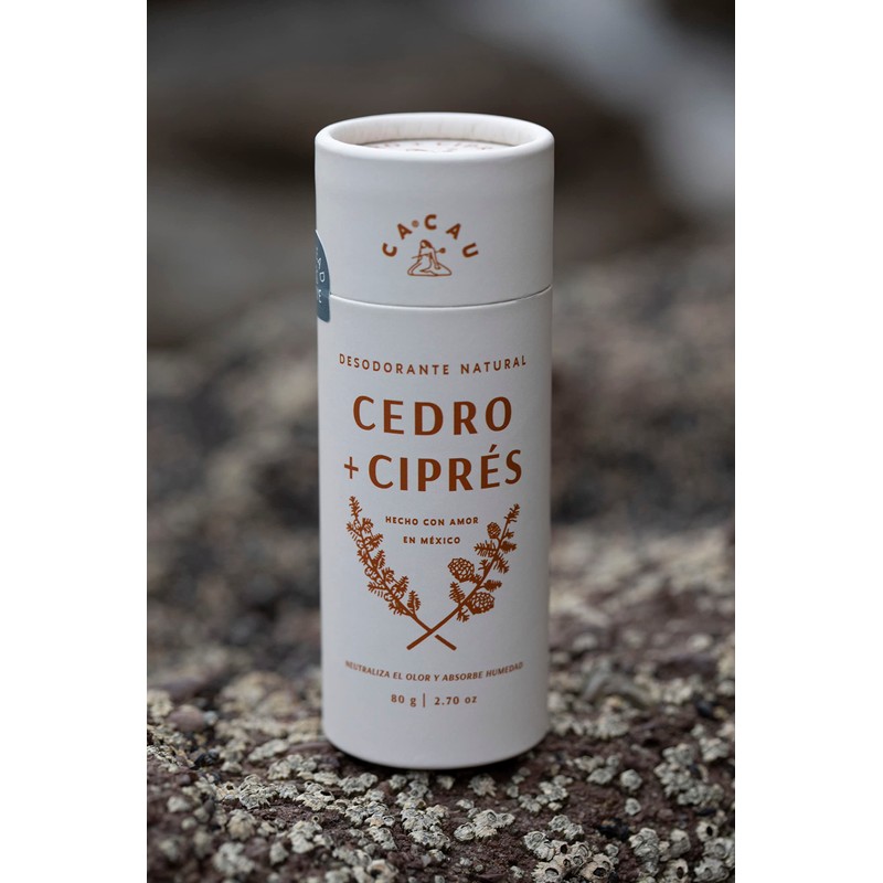 Desodorante Natural Cacau Naturals Cedro + Ciprés 80g