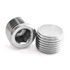 Internal Hex Countersunk Male Thread Pipe Plug Connector，ZESE 2PCS 1/2"NPT