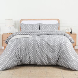 Utopia Bedding King Arrows White Print Duvet Cover Set - Soft Microfibre - Bedding Quilt Cover Set