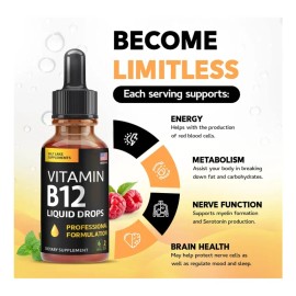 Gotas Vitamina B12 Fortalece Mente Y Cuerpo 60ml Americano