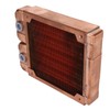 Water Cooling Radiator Red Copper 7mm Round Pipe G1/4 Thread