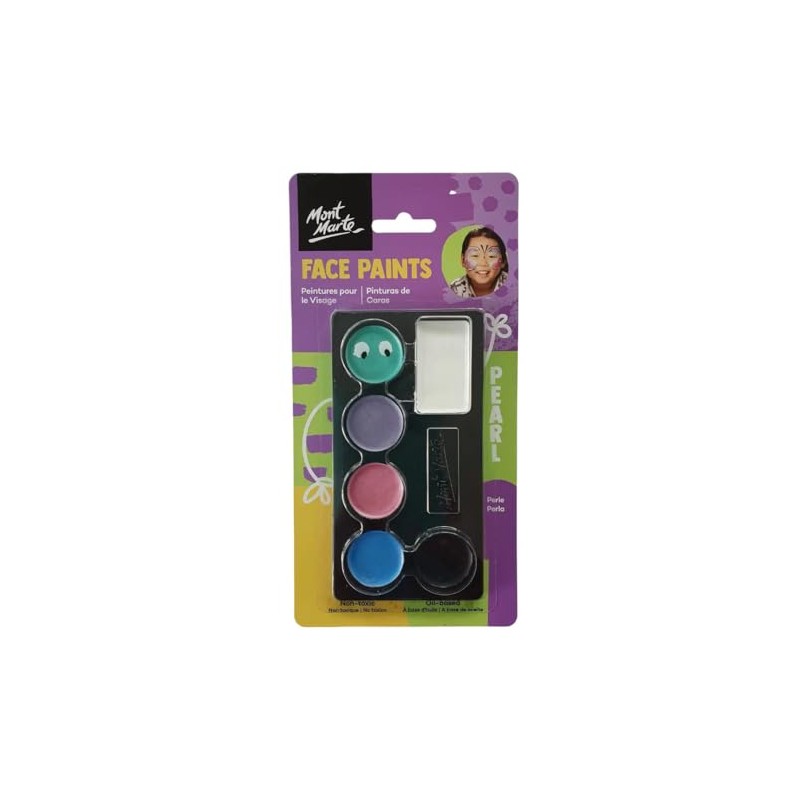 Mont Marte Face Painting Set for Kids, Pearl