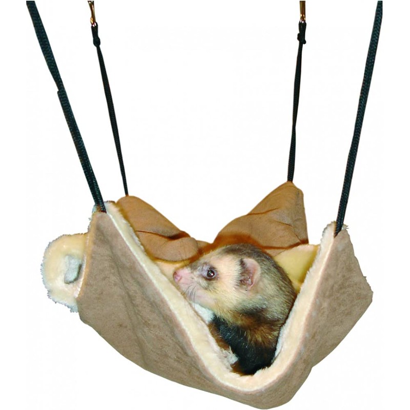Hamac Pour Furet Brun Suede+peluche - Couchage