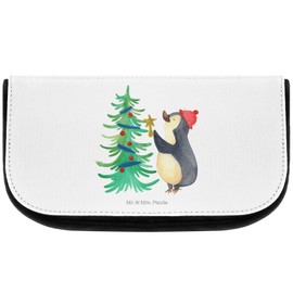 Parent-New Mr. & Mrs. Panda Cosmetic Bag Penguin Christmas Tree, White, Hand drawn