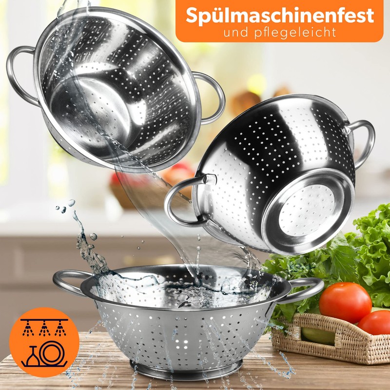 KADAX Stainless Steel Noodle Strainer Colander Colander Kitchen Colander Filter