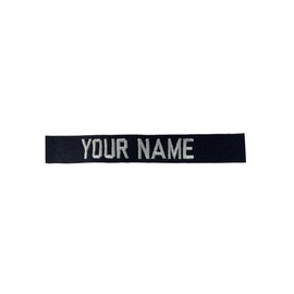 Custom Uniform Embroidered Military Name Tape, Army Airforce Police, Sew-on or with Fastener (Air Patrol Navy Blue, Without Fastener)