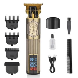 Hair Clippers for Men Professional Hair Trimmer Barbers Beard Trimmer Shaver Razor T Blade Liner Trimmer Hair Grooming Cutting Kit at Home Cordless Rechargeable Zero Gapped Edgers Gifts for Men