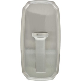 HIGH & MIGHTY 515804 Decorative Metal Hook, Easy Tool-Free Dry Wall Installation, Scalloped, Holds up to 25lb, Satin Nickel