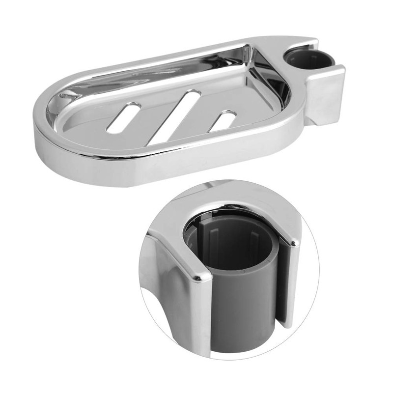 ABS Soap Dish Holder, Adjustable Soap Dish Shower Rail Slider