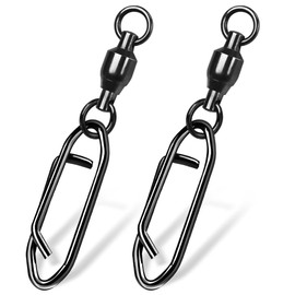 9KM DWLIFE Fishing Swivel Snap Ball Bearing Swivels with Lure Snap Power Fishing Clip Tackle 0# 25pcs
