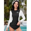 Women Breathable Rash Vest UPF 50+ 1/4 Zip Long Sleeve