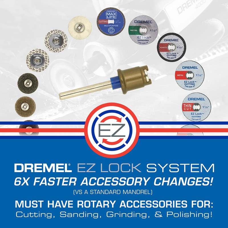 Dremel EZ Lock 60 Grit Sanding Discs for Rotary Tools,