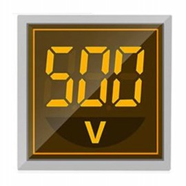 Szliyands Digital Display AC Voltage Indicator, 22mm Square Head LED Voltage Tester AC50~500V Voltmeter Monitor (Yellow)