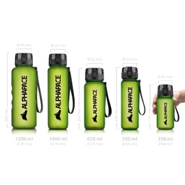 Alphapace leakproof Water Bottle, 1.500 Litre, BPA-Free Water Bottle for Sports, Cycling & Outdoor Activities, with Fruit Infuser.