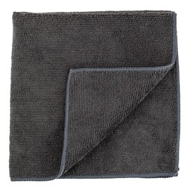 Restaurantware Clean Tek Professional 16 x 16 Inch Cleaning Cloths 10 Lint Free Microfiber Towels - Highly Absorbent Non Abrasive Gray Microfiber Cleaning Rags Reusable For All Purpose Use