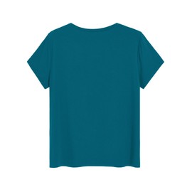 Latuza Women's Petite Tops Bamboo Viscose Pajama Sleep Shirt LP Teal