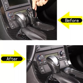CSKT2022 Real Carbon Fiber Gear Shift Knob Frame Cover Trim Fits Corvette C6 2005-2013