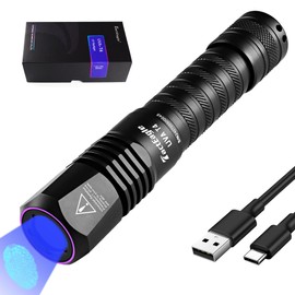 TactEagle 365nm UV Flashlight, Professional Grade Blacklight Flashlight, USB Rechargeable Black Light for Pet Urine Detection, Resin Curing, Blood Tracking, Rocks, A/C Leak Detection, Yooperlites