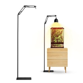 Hypool Reptile Heat Lamp Stand with 3 Adjustable Height And 360° Rotation Swing Arm ...